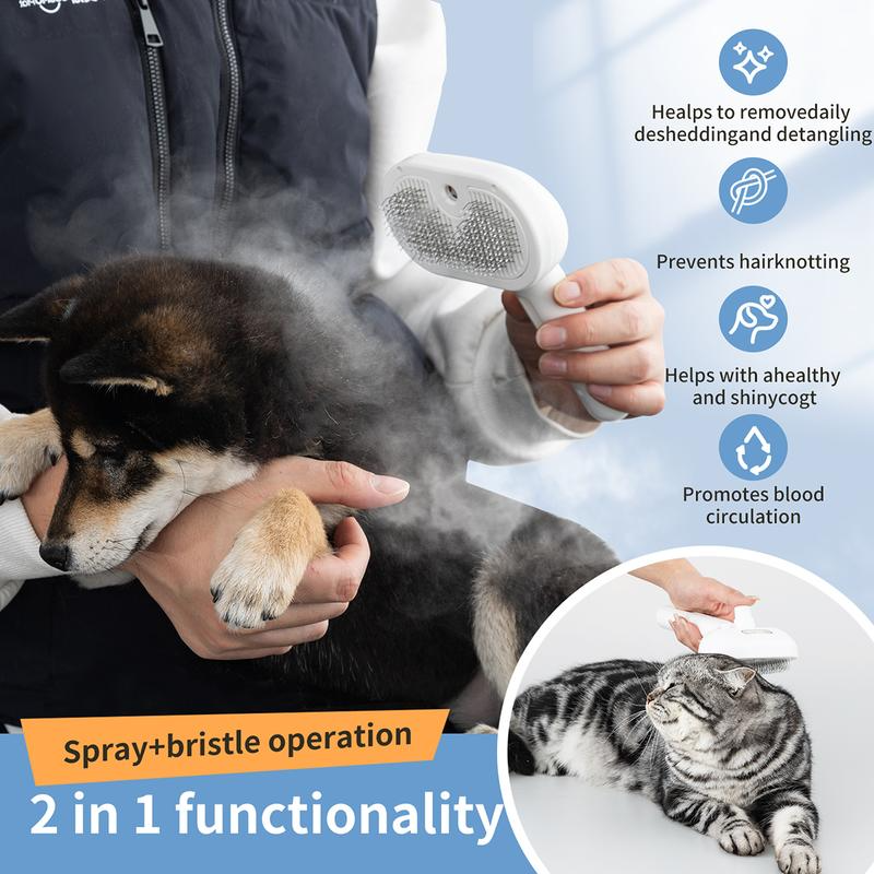 GroomBrush™ - All-in-One Pet Grooming Mist Brush